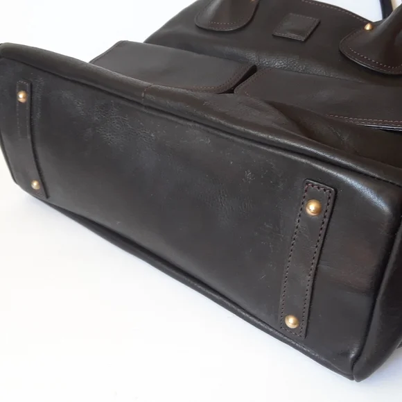 Dooney & Bourke Florentine Pocket Shopper in Black/Black - Picture 10 of 13